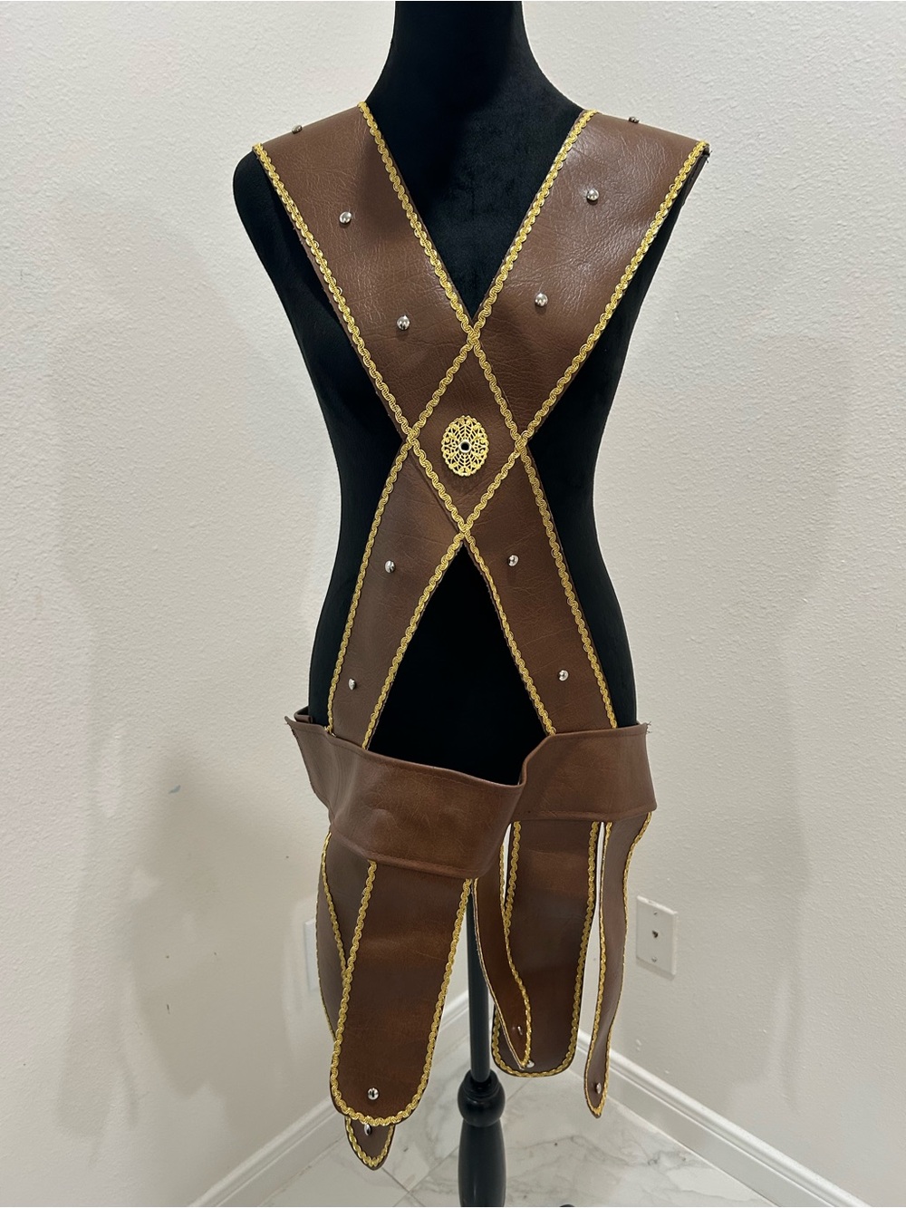 Warrior Roman Medieval Harness Halloween Costume, OS